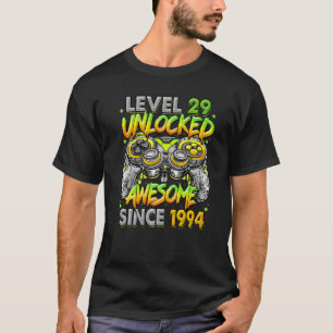 Level 29 Unlocked Awesome Since 1994 29th Birthday T-Shirt