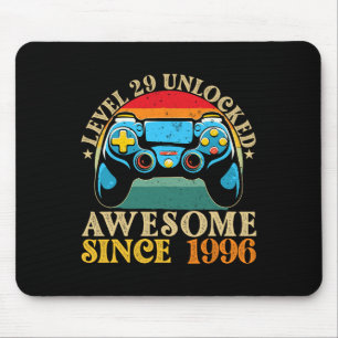 Level 29 Unlocked Awesome Since 1996 29th Birthday Mouse Pad