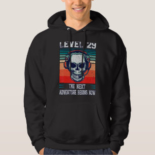 Level 29 Unlocked  Next 29th Birthday Gamer Advent Hoodie