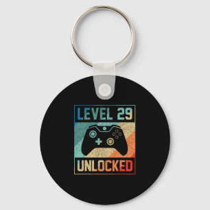 Level 29 Unlocked Shirt Video Gamer 29th Birthday  Key Ring