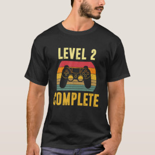 Level 2 Complete 2Nd Wedding Anniversary Funny Vid T-Shirt