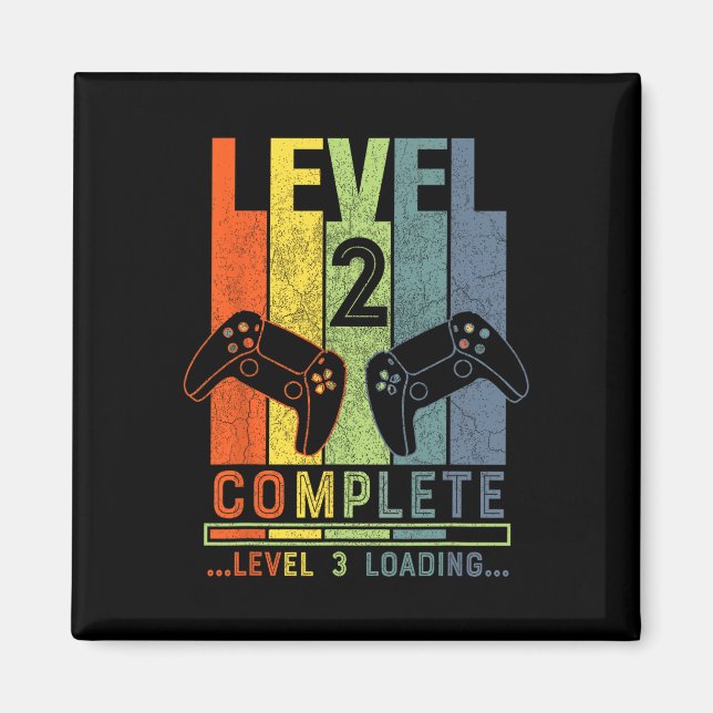 Level 2 Complete Gamer Gift 2 Years Wedding Annive Magnet (Front)