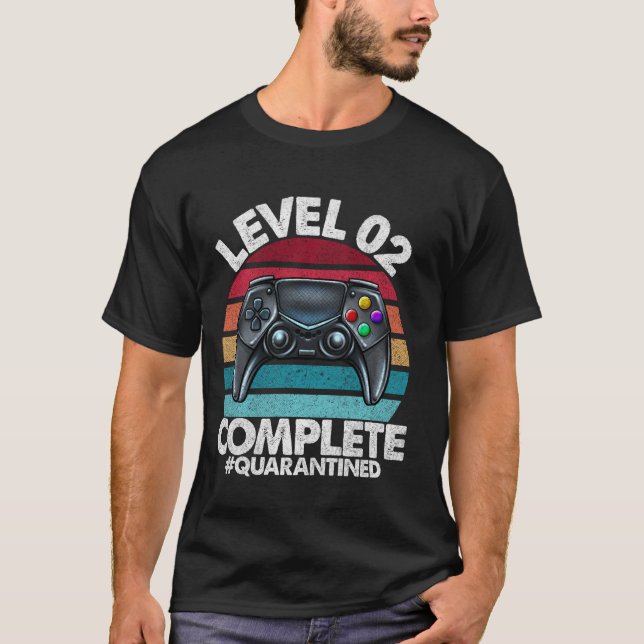 Level 2 Complete Retro 2nd Anniversary Quarantine  T-Shirt (Front)