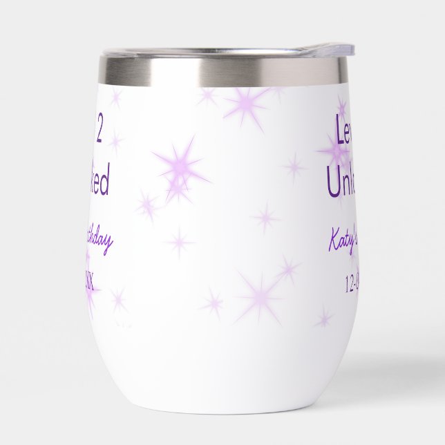 Level 2 unlocked add birthday name date purple spa (Left)