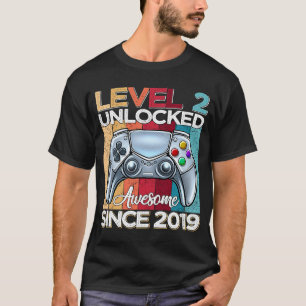 Level 2 Unlocked Awesome Since 2019 2nd Birthday G T-Shirt