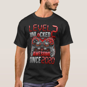 Level 2 Unlocked Awesome Since 2020 2nd Birthday T-Shirt