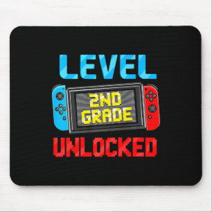 Level 2nd Grade Unlocked Back To School First Day Mouse Pad