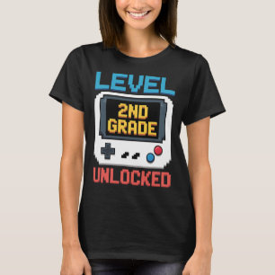 Level 2nd Grade Unlocked Ck To School Gamer Boys 1 T-Shirt