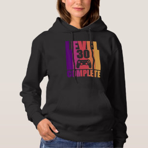 Level 30 Complete 30th Video Gamer Birthday Hoodie