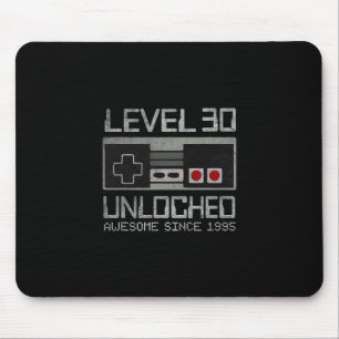 Level 30 Unlocked 30th Birthday 30 Year Old Video Mouse Pad