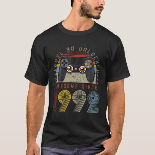 Level 30 Unlocked Awesome Since 1990 Vintage Video T-Shirt