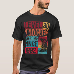 Level 30 Unlocked Awesome Since 1992 Vintage 30Th T-Shirt