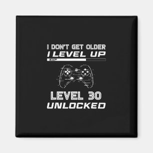 Level 30 Unlocked Gamer 30th Birthday Decorations Magnet