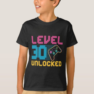 Level 30 Unlocked Gaming Birthday  T-Shirt