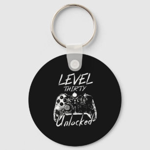 Level 30 Unlocked Shirt 30 Year Old Gift Gamer 30t Key Ring