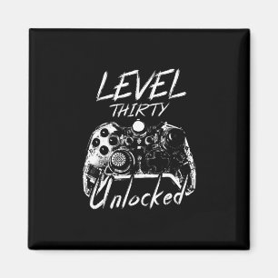 Level 30 Unlocked Shirt 30 Year Old Gift Gamer 30t Magnet