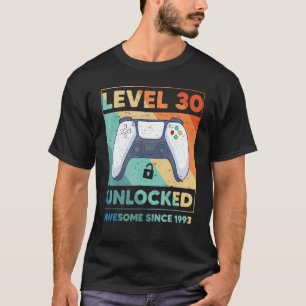 Level 30 Unlocked Shirt 30th Birthday Women Men Si