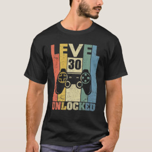 Level 30 Unlocked Shirt Funny Video Gamer 30th Bir