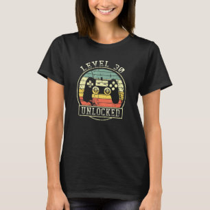 Level 30 Unlocked Video Game 30th Birthday Gamer T-Shirt