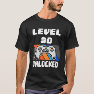Level 30 Unlocked Video Game 30Th Birthday Gift T-Shirt