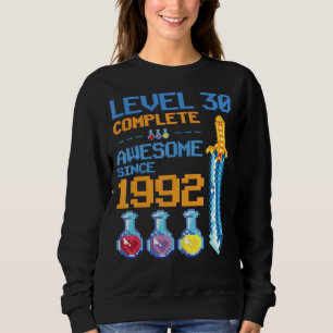 Level 30 Unlocked Video Game 30th Birthday Party R Sweatshirt