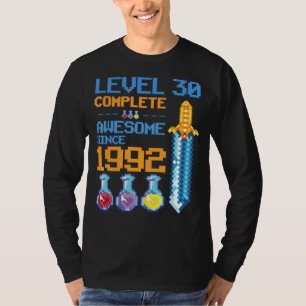 Level 30 Unlocked Video Game 30th Birthday Party R T-Shirt