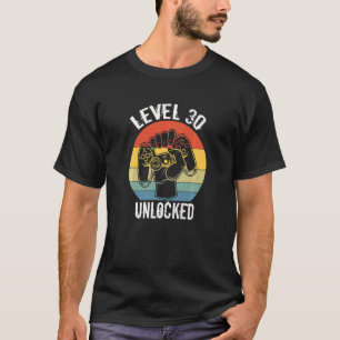 Level 30 Unlocked Video Gamer 30th Birthday T-Shirt