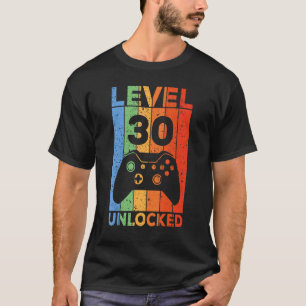 Level 30 Unlocked Video Gamer 30th Birthday T-Shirt