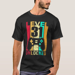 Level 31 Unlocked Funny Video Gamer 31st Birthday T-Shirt