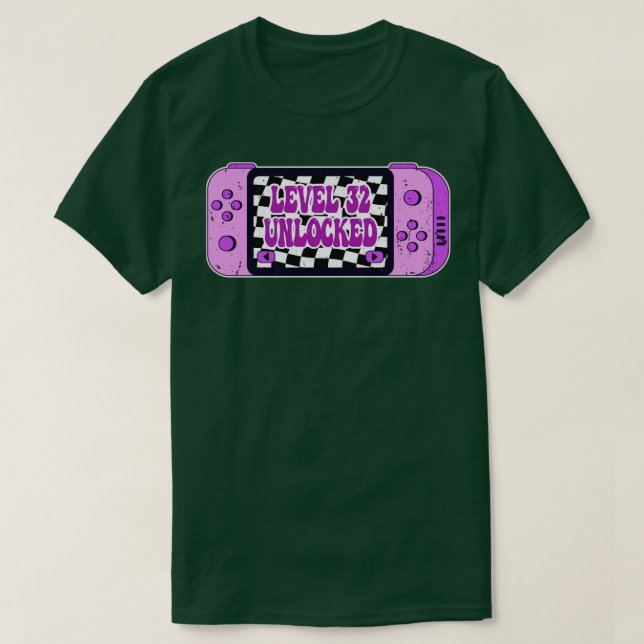Level 32 Unlocked T-Shirt (Design Front)