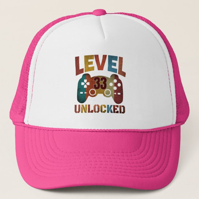 LEVEL 33 UNLOCKED  TRUCKER HAT (Front)