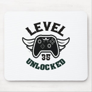 Level 35 Unlocked 35 Birthday Gaming 35 Birthday G Mouse Pad