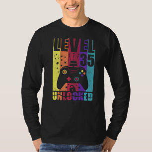 Level 35 Unlocked Birthday Level Up 35th Birthday T-Shirt