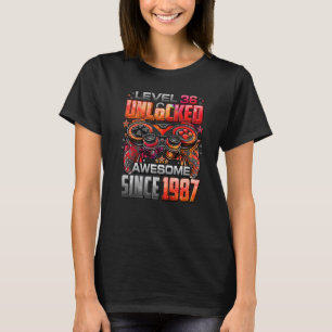 Level 36 Unlocked Awesome Since 1987 36th Birthday T-Shirt