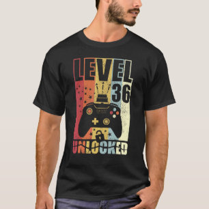 Level 36 Unlocked Birthday Level Up 36th Birthday T-Shirt