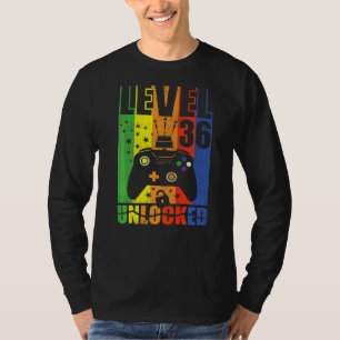 Level 36 Unlocked Birthday Level Up 36th Birthday T-Shirt