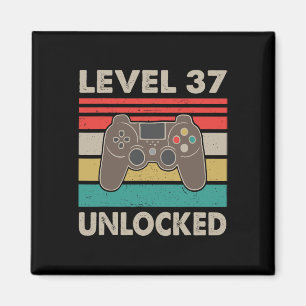 Level 37 Unlocked - 1983 37th Birthday Gift Men An Magnet