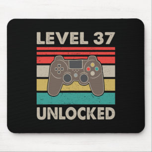 Level 37 Unlocked - 1983 37th Birthday Gift Men An Mouse Pad