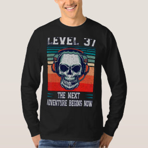 Level 37 Unlocked Next 37th Birthday Gamer Advent T-Shirt