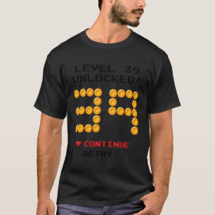 Level 39 Unlocked Video Gamer 24Th Birthday T-Shirt