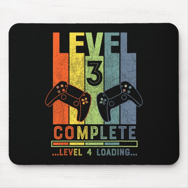 Level 3 Complete Gamer Gift 3 Years Wedding Annive Mouse Pad (Front)