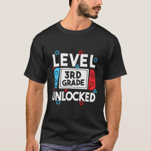 Level 3Rd Grade Unlocked Back To School Video Game T-Shirt