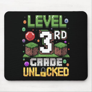 Level 3rd Grade Unlocked Video Game First Day Back Mouse Pad