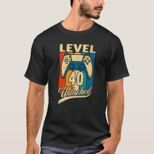 Level 40 Unlocked Awesome Since 1982 40th Birthday T-Shirt