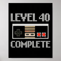 Level 40 Unlocked Shirt Video Gamer 40th Birthday