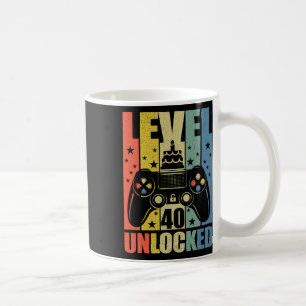 Level 40 Unlocked Video Game 40th Birthday Gamer B Coffee Mug