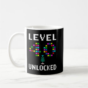 Level 40 Unlocked Video Gamer 40th Birthday Gifts  Coffee Mug