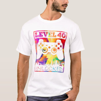 Level 40 Video Game 40th T-Shirt