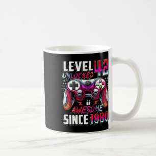Level 42 Unlocked Awesome Since 1980 42nd Birthday Coffee Mug