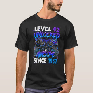 Level 42 Unlocked Awesome Since 1981 42nd Birthday T-Shirt